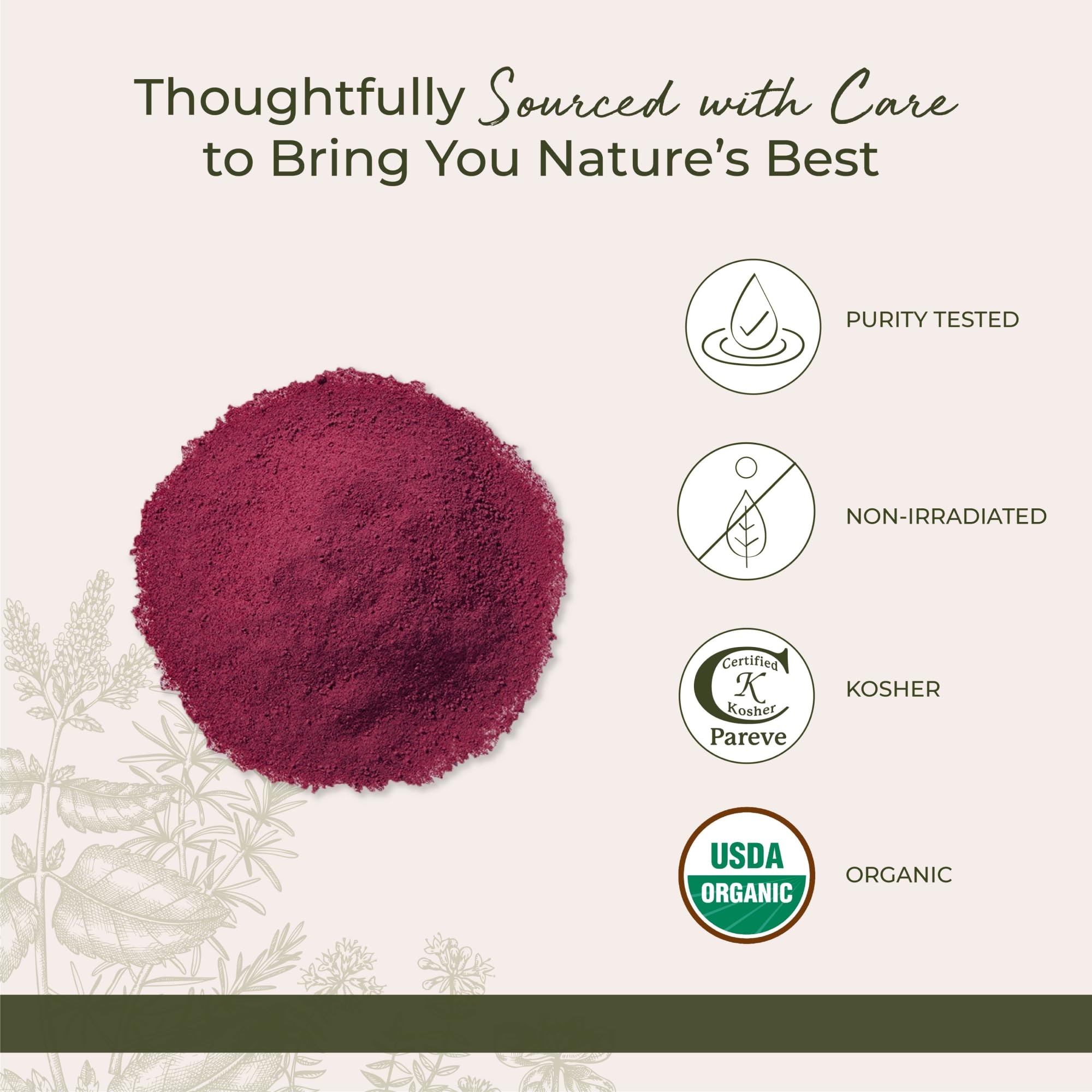 Starwest Botanicals Beet Root Powder sprinkled on smoothie