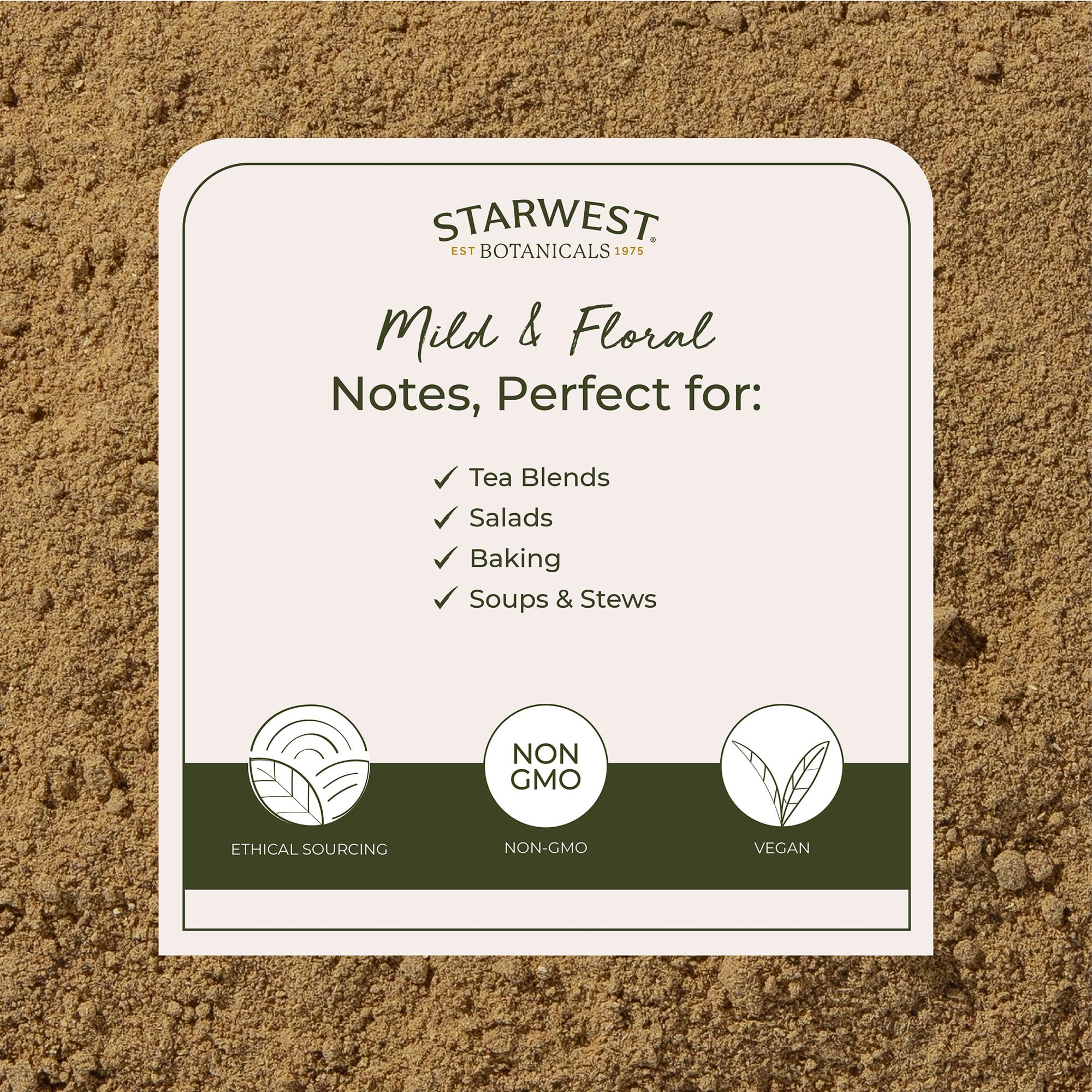 Starwest Botanicals Calendula Flower Powder 113g back view