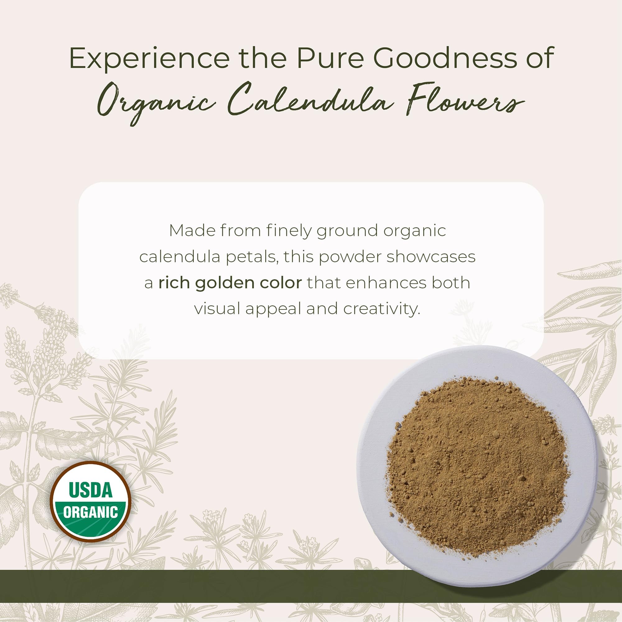 Starwest Botanicals Calendula Flower Powder 113g packaging