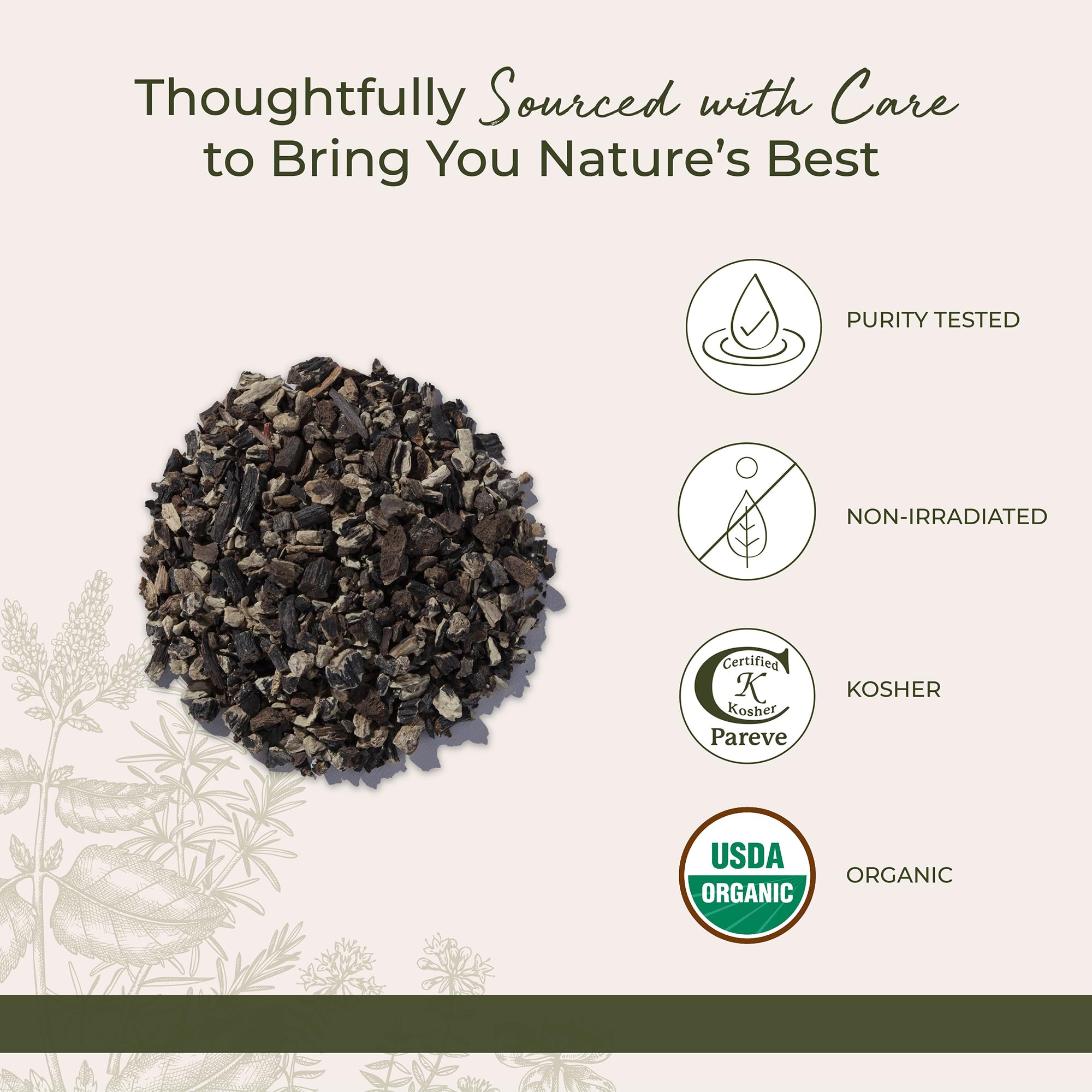 Starwest Botanicals Comfrey Root 454g back view