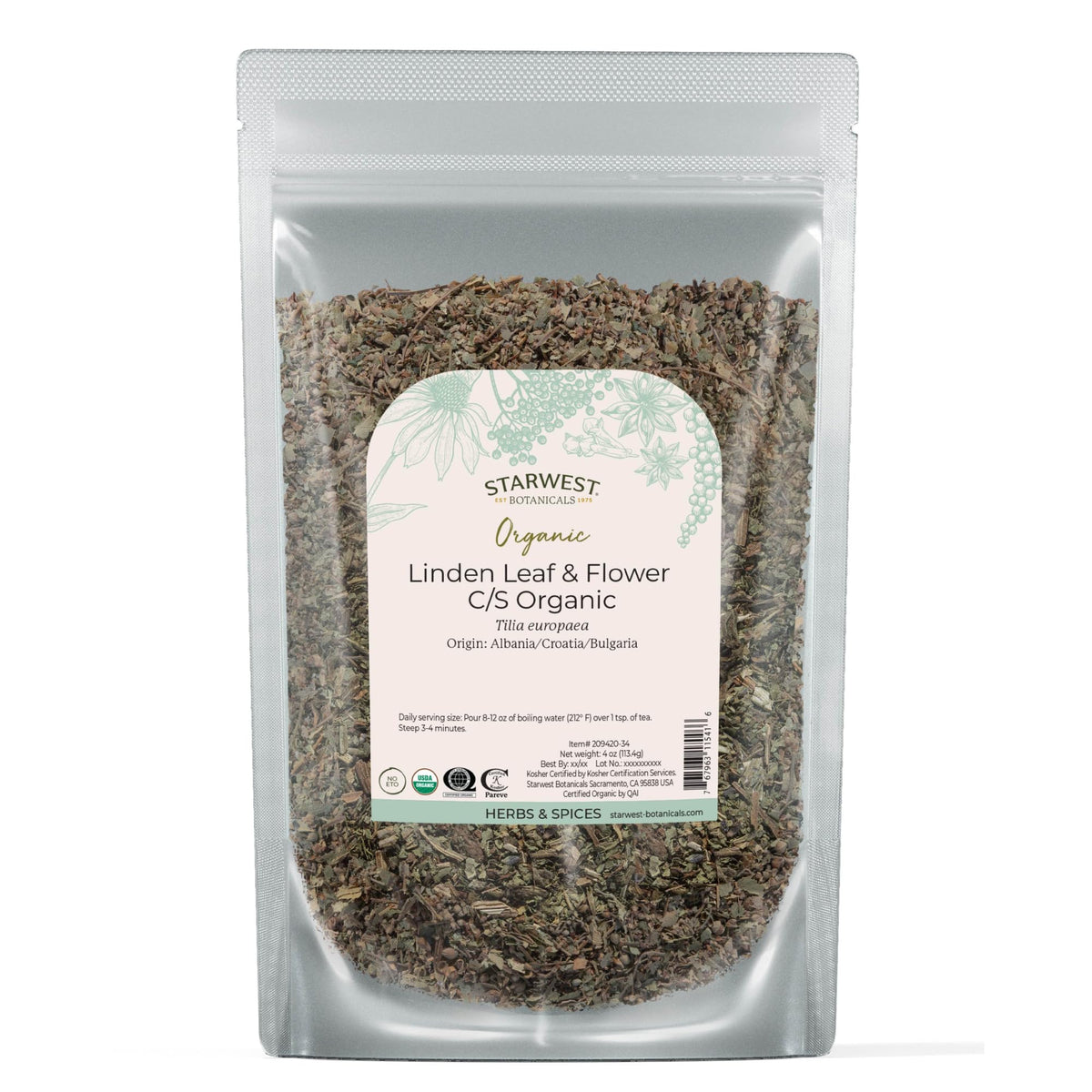 Starwest Botanicals Echinacea 68g package front view