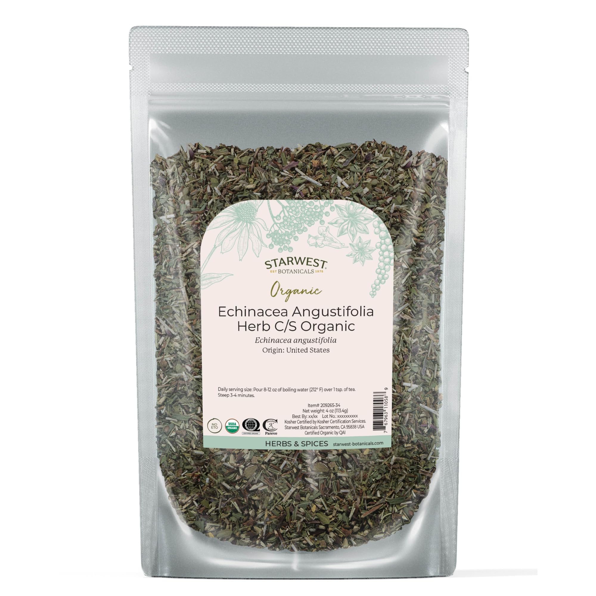 Starwest Botanicals Echinacea Angustifolia 113g front view