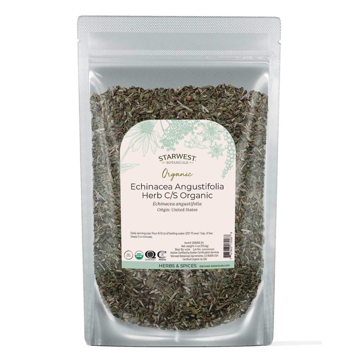Starwest Botanicals Echinacea Angustifolia 113g front view