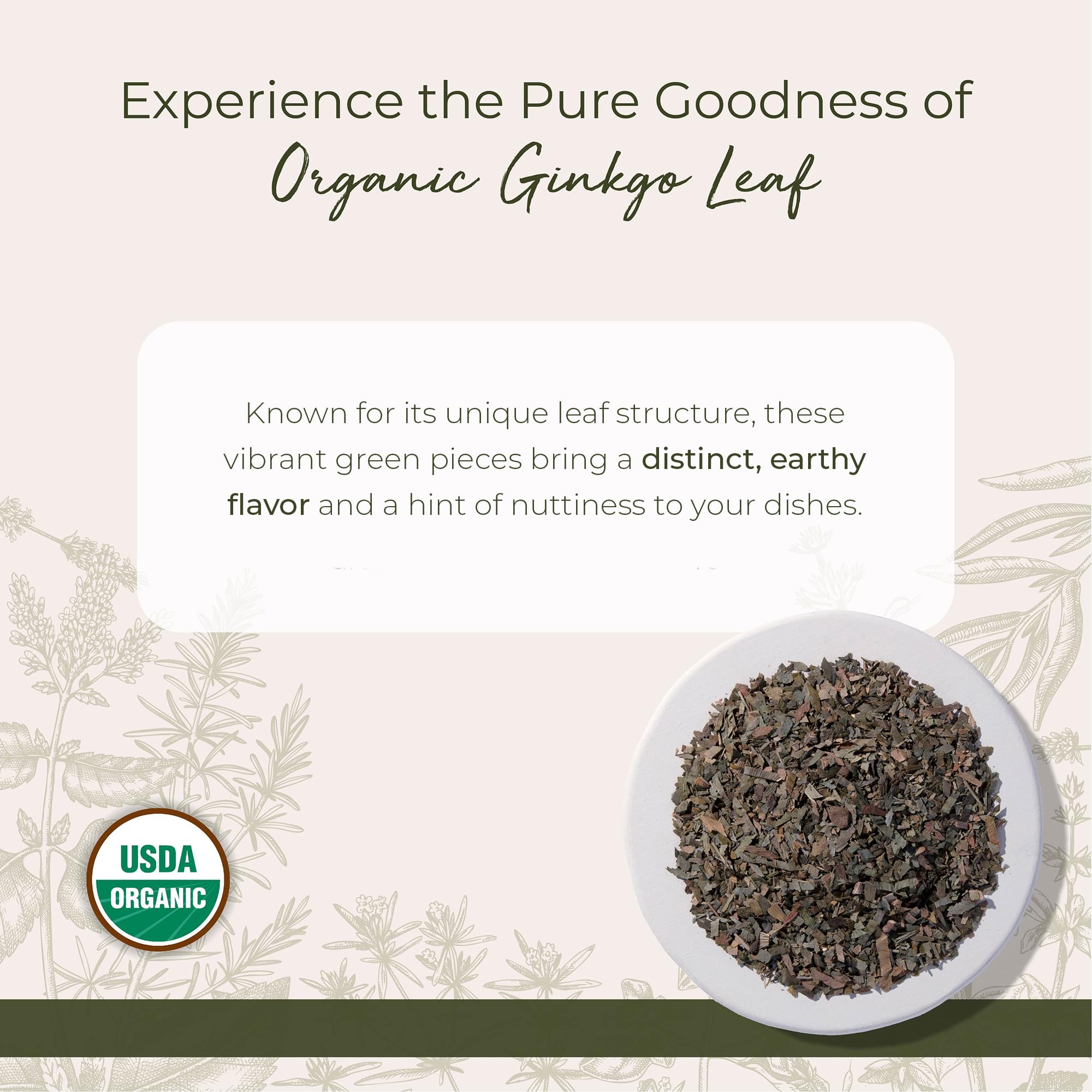 Starwest Botanicals Ginkgo Biloba Leaf 100g back view
