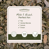 Starwest Botanicals Ginkgo Biloba Leaf 100g packaging details