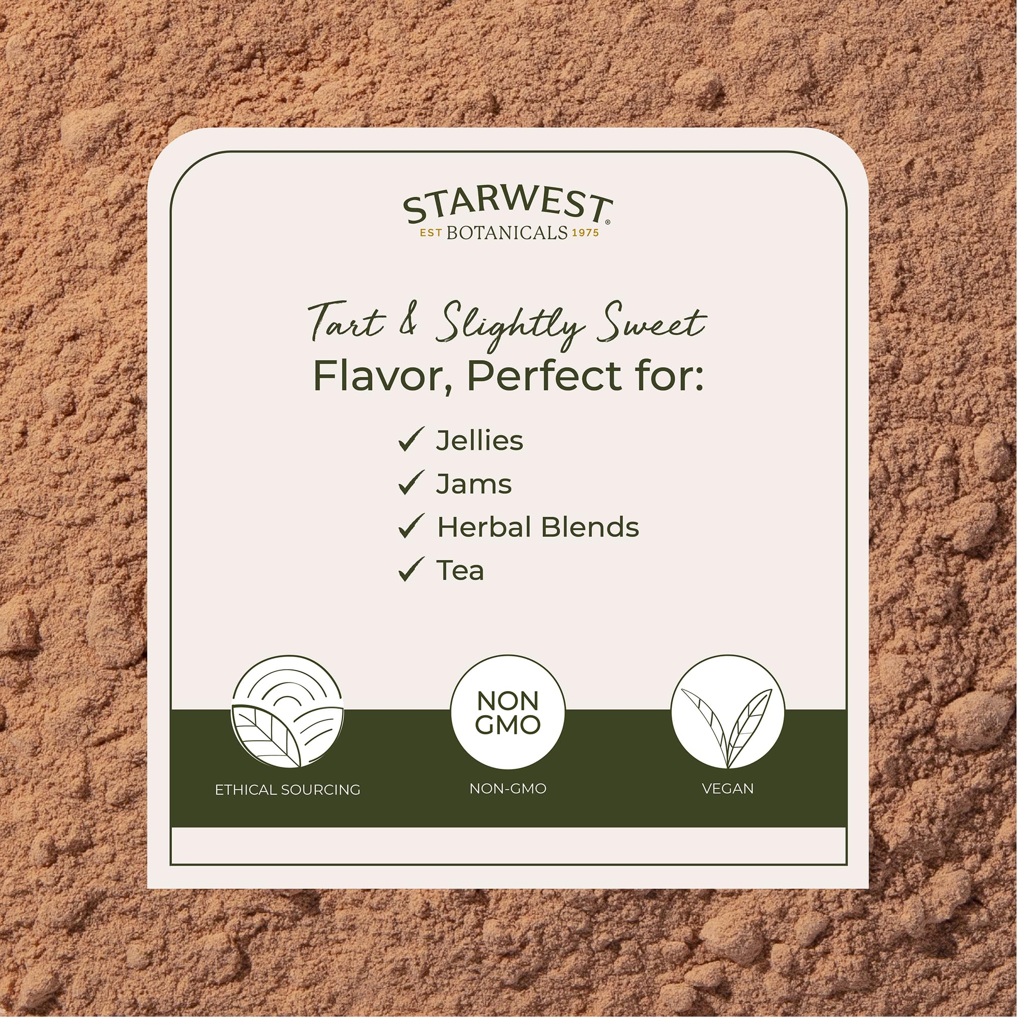 Starwest Botanicals Hawthorn Berry Powder scoop with powder