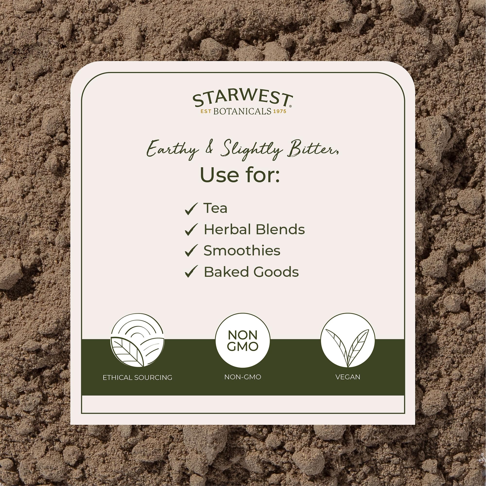 Starwest Botanicals Kava Kava Root side view