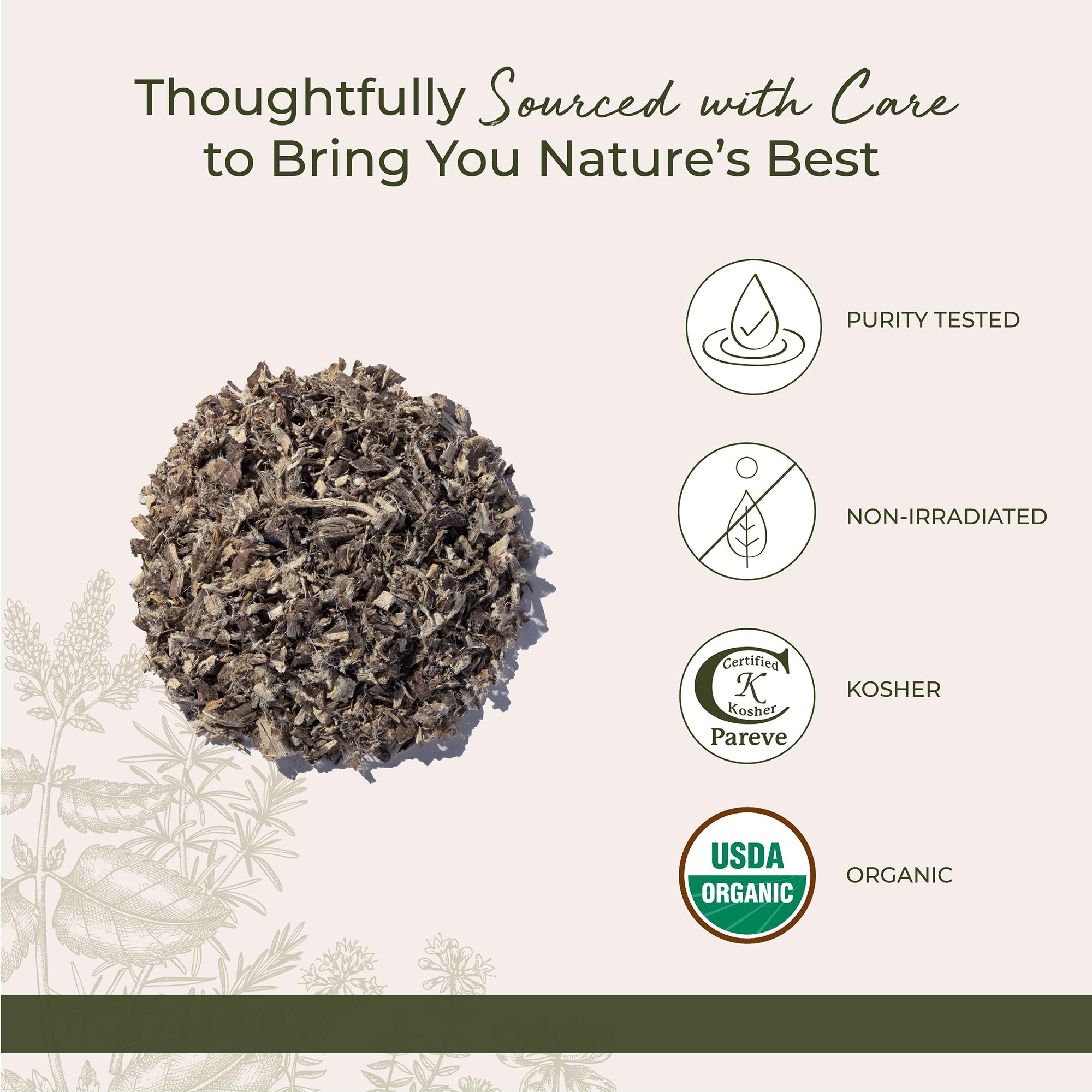 Starwest Botanicals Marshmallow Root in a glass jar