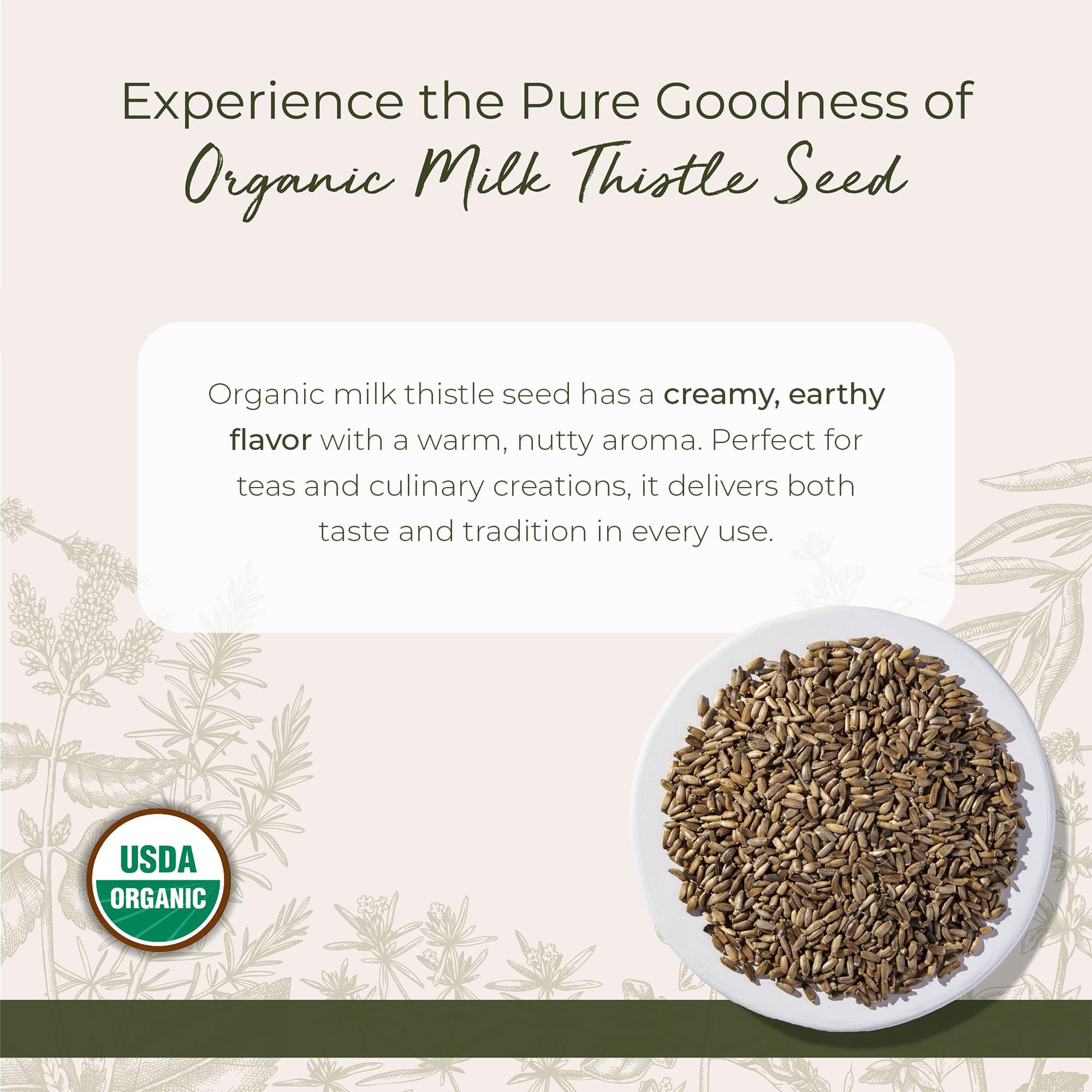 Starwest Botanicals Milk Thistle Seed 431g back view
