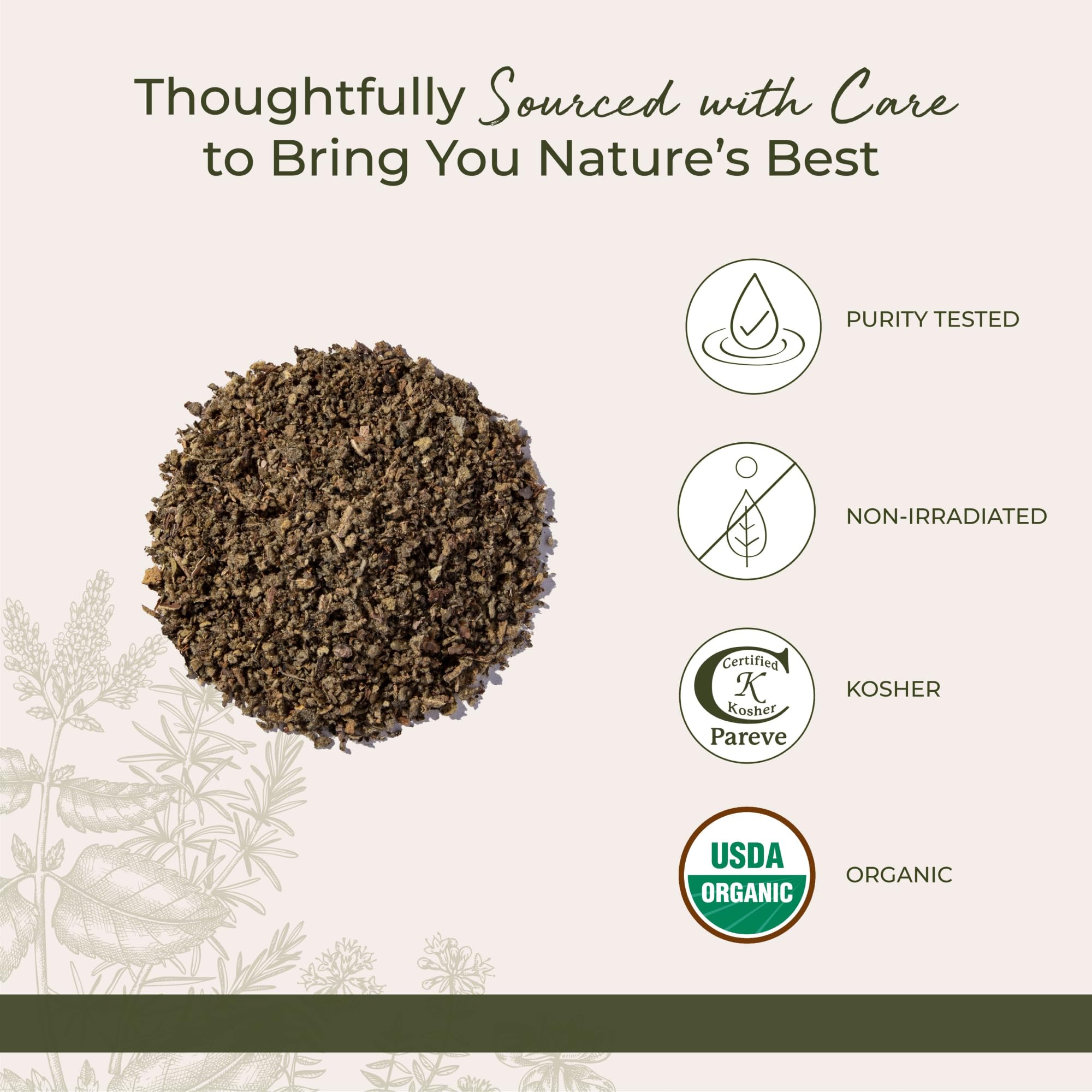 Starwest Botanicals Mullein Leaf herbal tea preparation