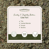 Starwest Botanicals Neem Leaf 472g side view showing nutrition facts