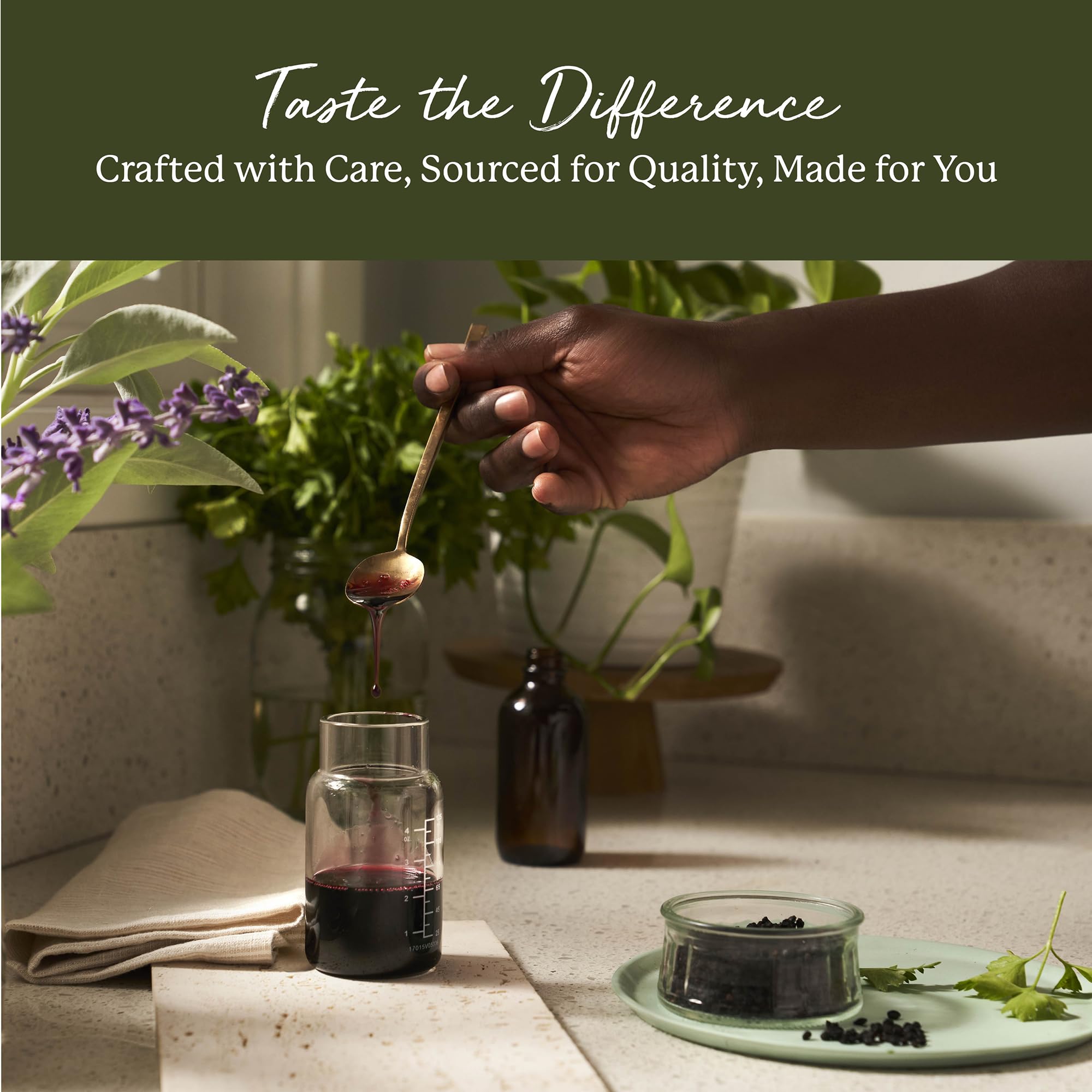 Starwest Botanicals Organic Elderberry used in tea preparation