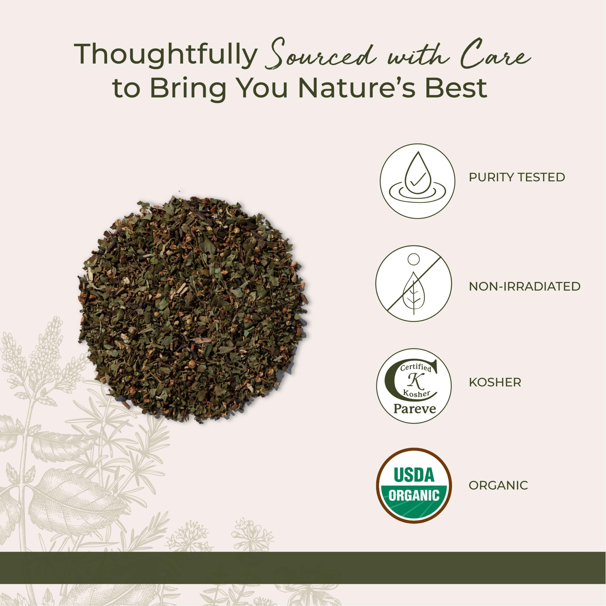 Starwest Botanicals Organic Hawthorn Leaf and Flower 113g in a tea infusion