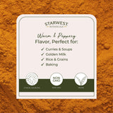 Starwest Botanicals Organic Turmeric Root Powder 454g side view