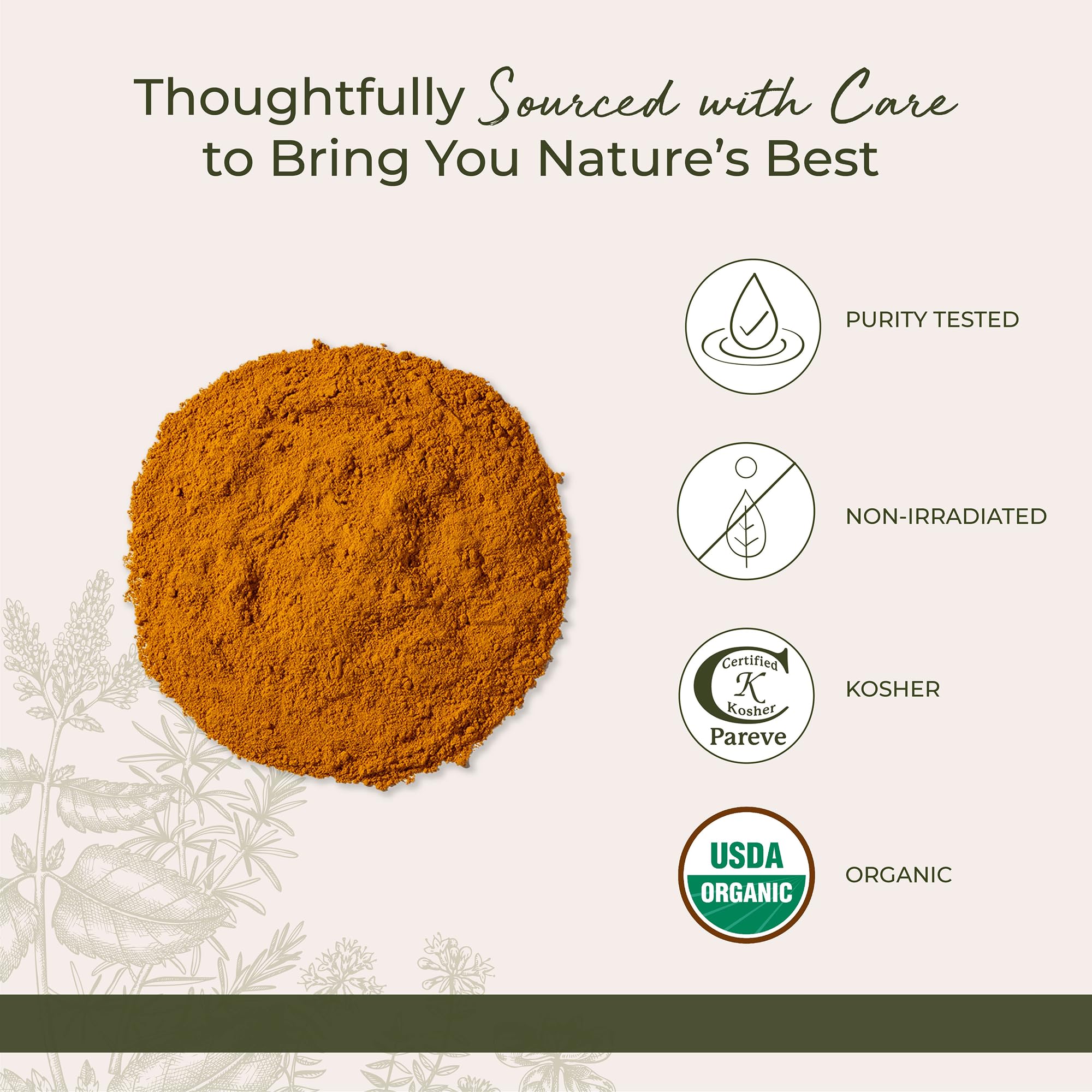 Starwest Botanicals Organic Turmeric Root Powder 930g back view