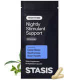 STASIS Nighttime Supplement front view with bottle design