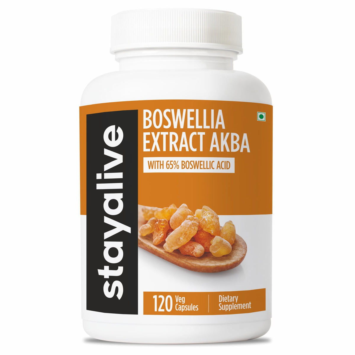 STAY ALIVE Boswellia Serrata Capsules bottle front view