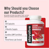 STAY ALIVE Cayenne Pepper Capsules with other herbal supplements