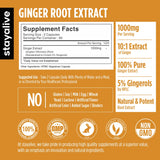 STAY ALIVE Ginger Root Capsules 1000mg side view showing label