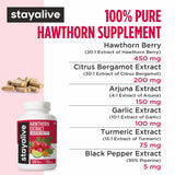 STAY ALIVE Hawthorne Berry Supplement side view of bottle