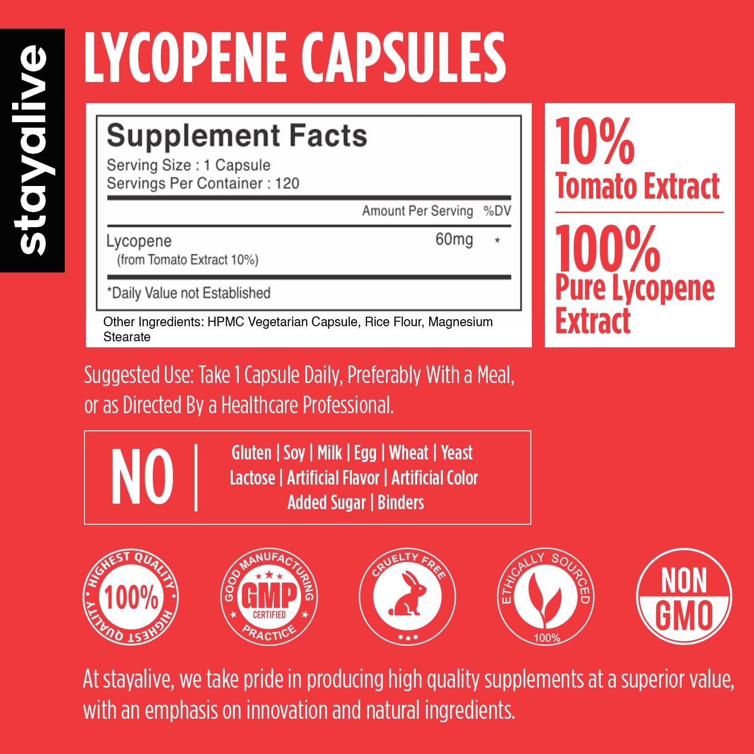 STAY ALIVE Lycopene Capsules close-up of capsule