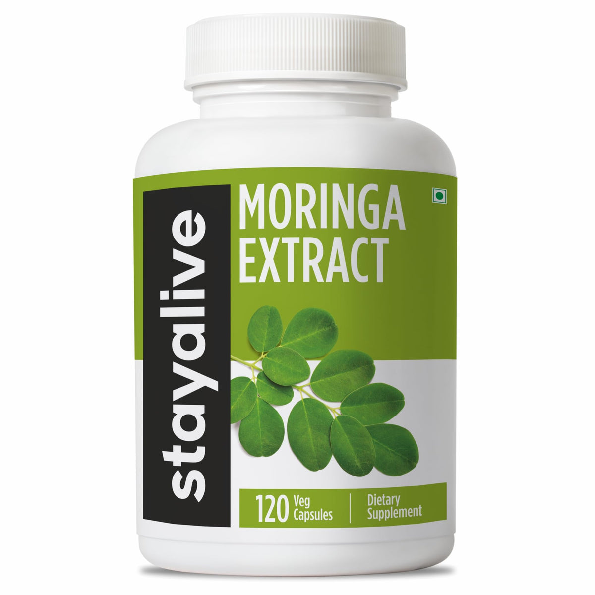 STAY ALIVE Moringa Oleifera Capsules bottle front view