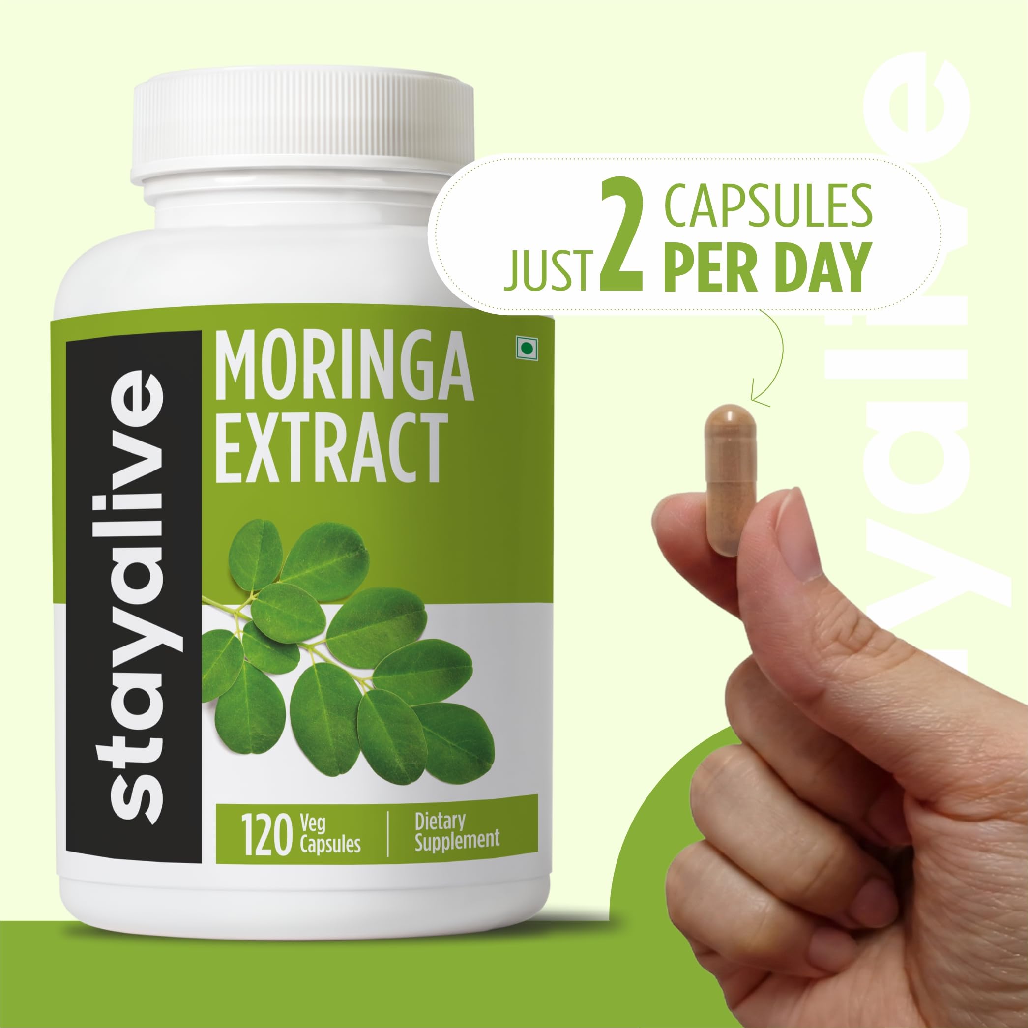 STAY ALIVE Moringa Oleifera Capsules packaging details