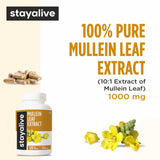 STAY ALIVE Mullein Leaf Capsules 1000mg back view