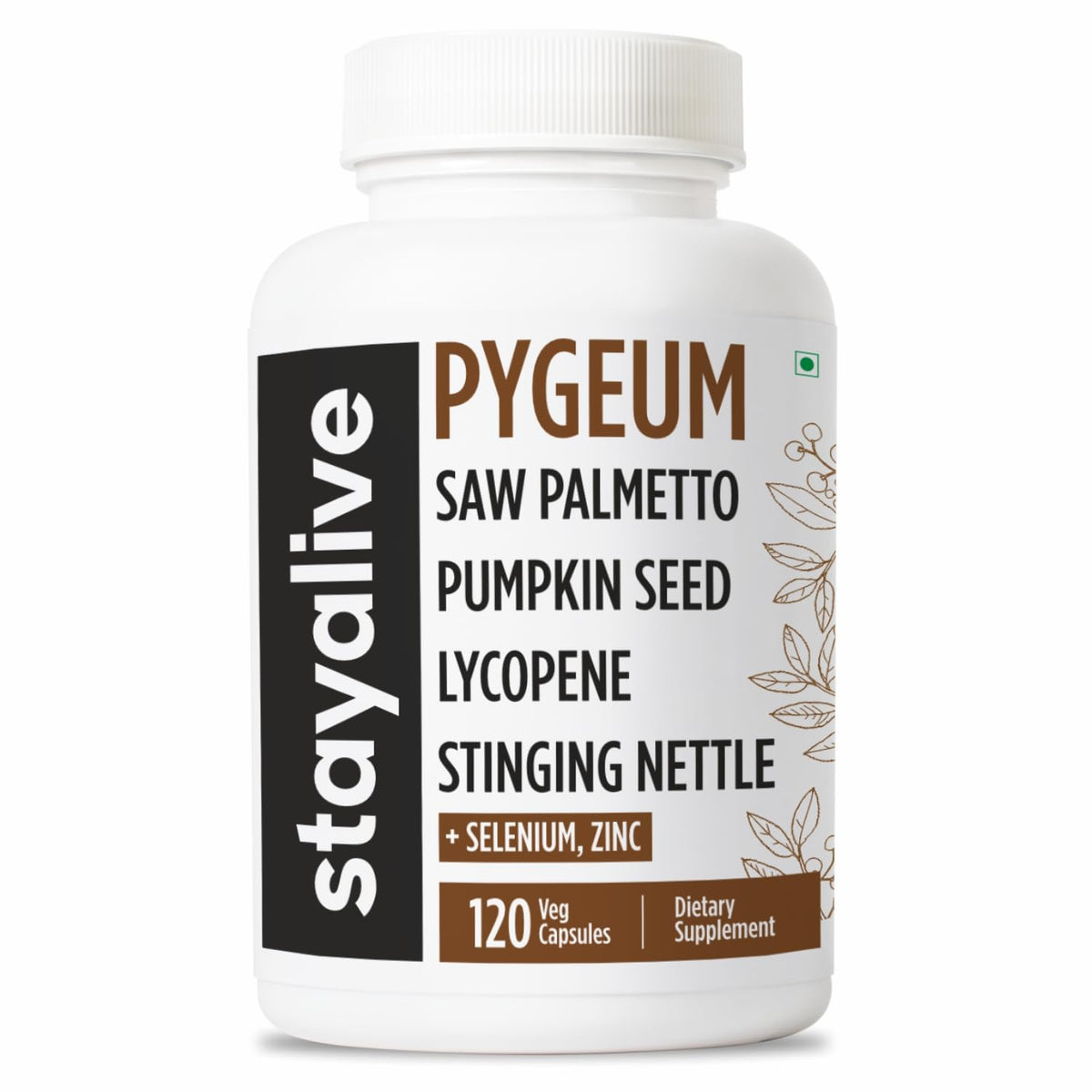 STAY ALIVE Pygeum Africanum Supplement bottle front view
