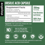 STAY ALIVE Ursolic Acid Supplement 300mg bottle side view