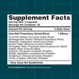 Stay-Well Naturals Curcumin Herbal Supplement ingredient list
