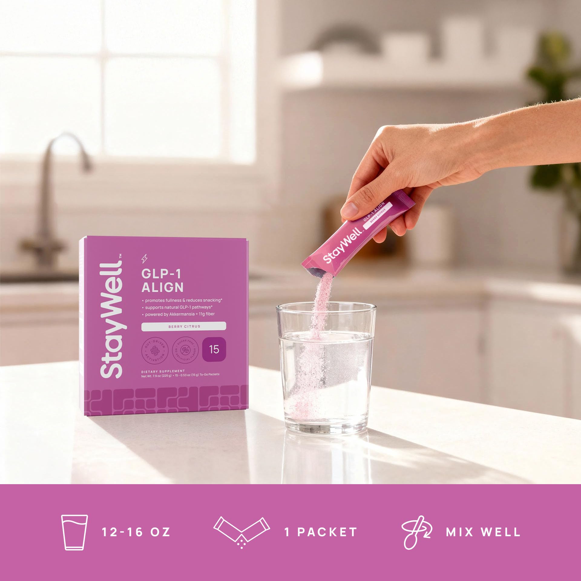 Stay-Well Naturals Probiotic Drink Mix scoop next to product