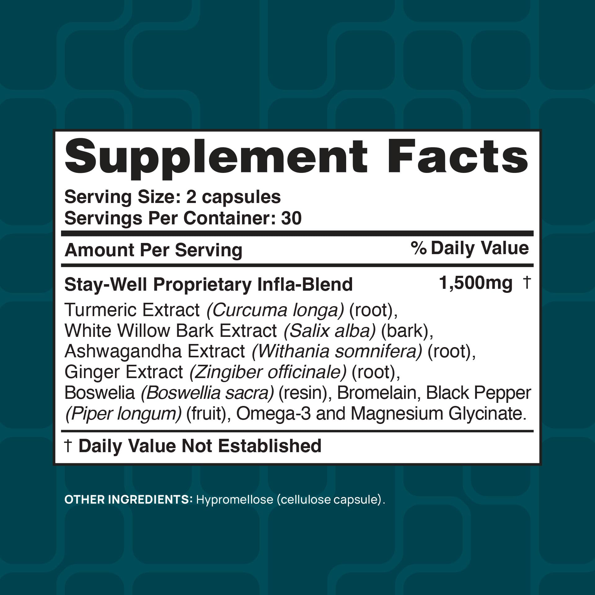 Stay-Well Naturals Turmeric Supplement 68g packaging