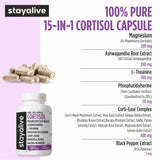 STAYALIVE Cortisol Manager Supplement capsules close-up