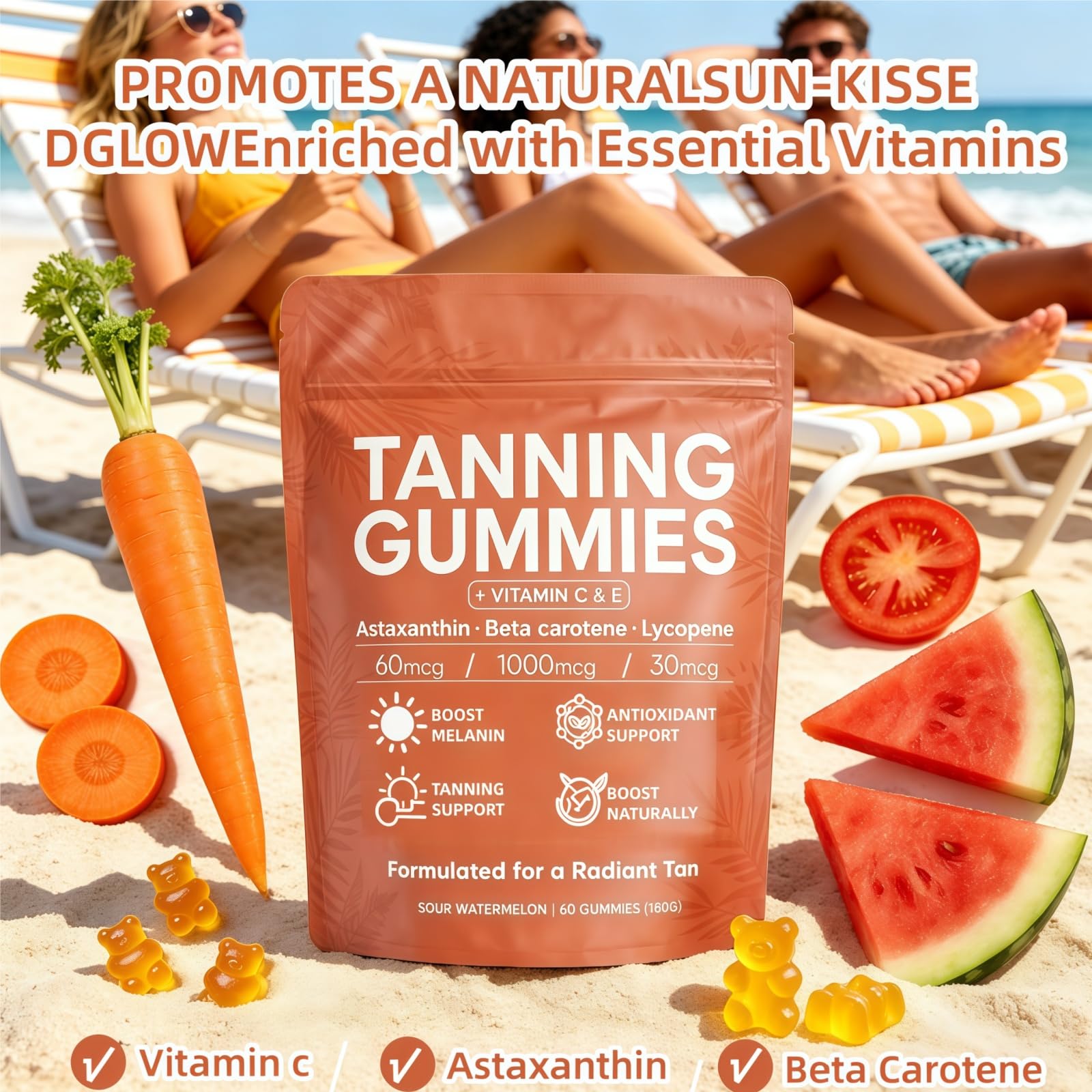 STDKDFW Astaxanthin Gummies with ingredients list visible