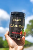 Steel Supplements BCAA EAA Powder 405g in a lifestyle setting