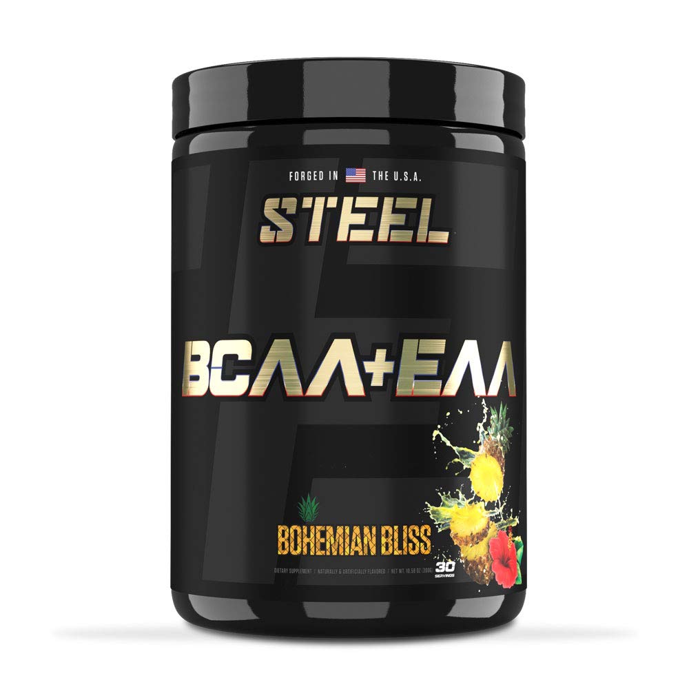 Steel Supplements BCAA EAA Powder 408g front view