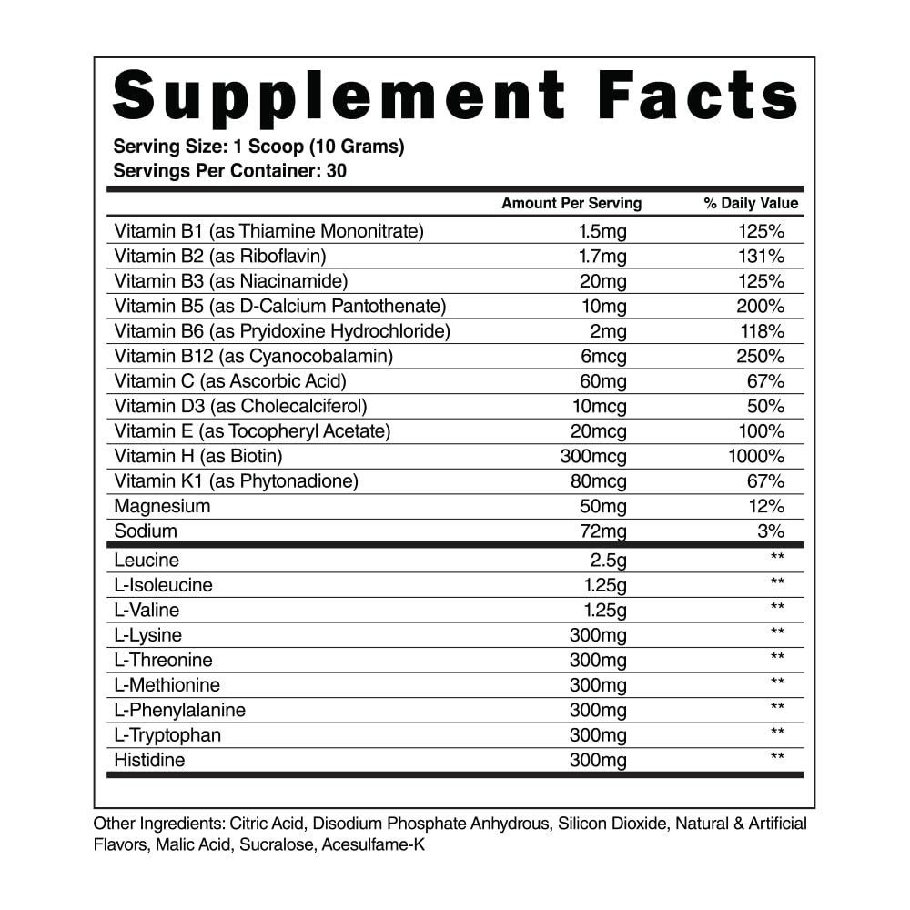 Steel Supplements BCAA EAA Powder 408g packaging