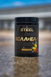 Steel Supplements BCAA EAA Powder 408g scoop and powder
