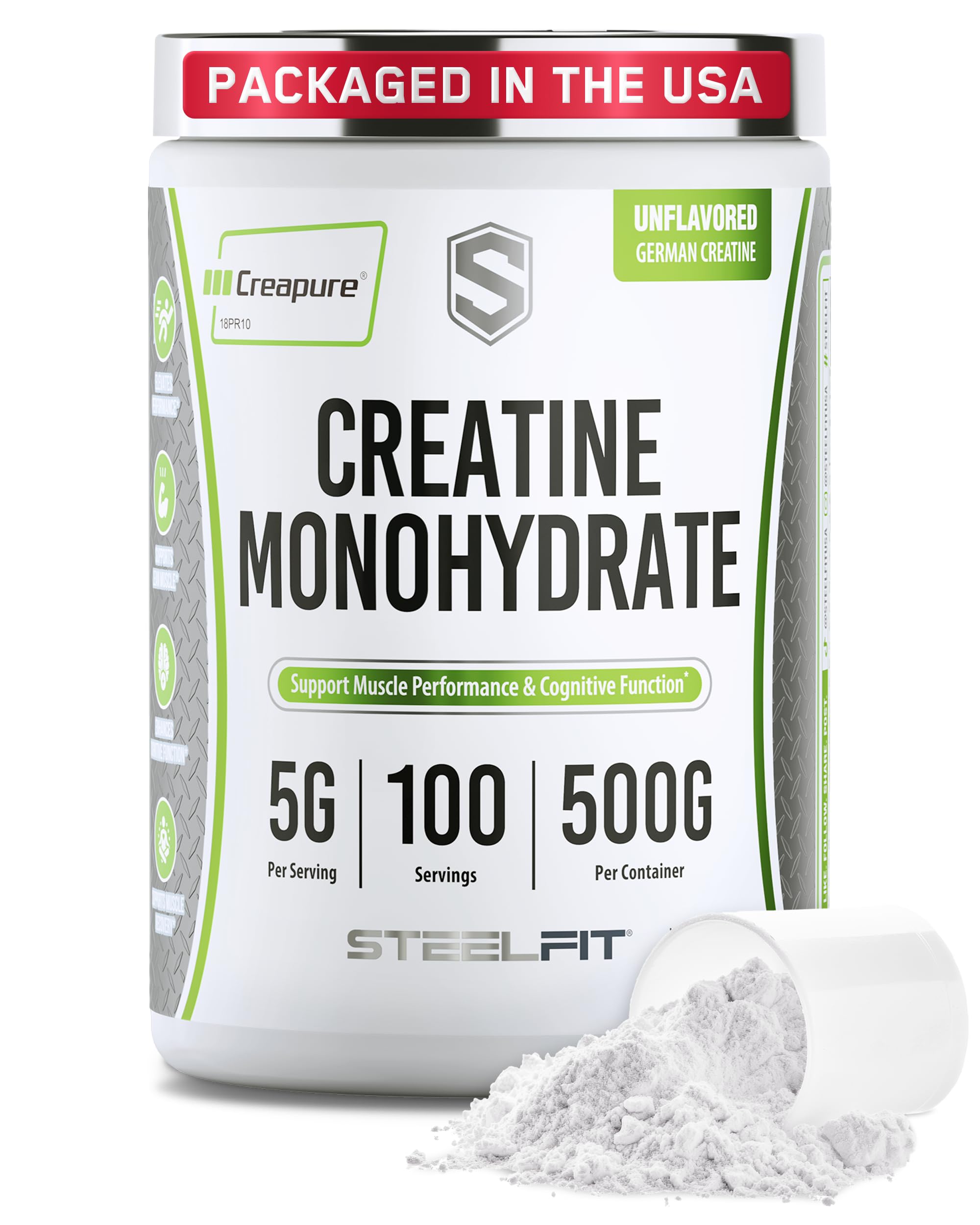 SteelFit Creatine Monohydrate 500g front view