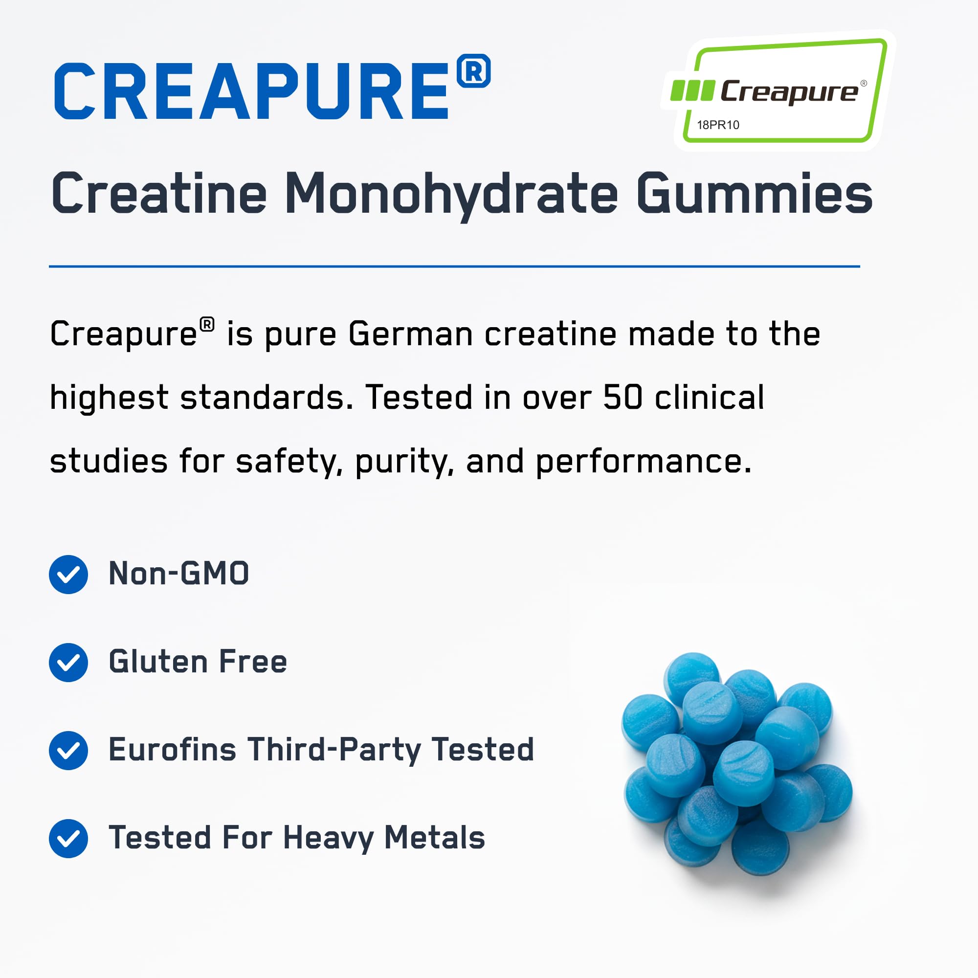SteelFit Creatine Monohydrate Gummies Blue Raspberry packaging