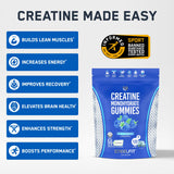 SteelFit Creatine Monohydrate Gummies Blue Raspberry side view