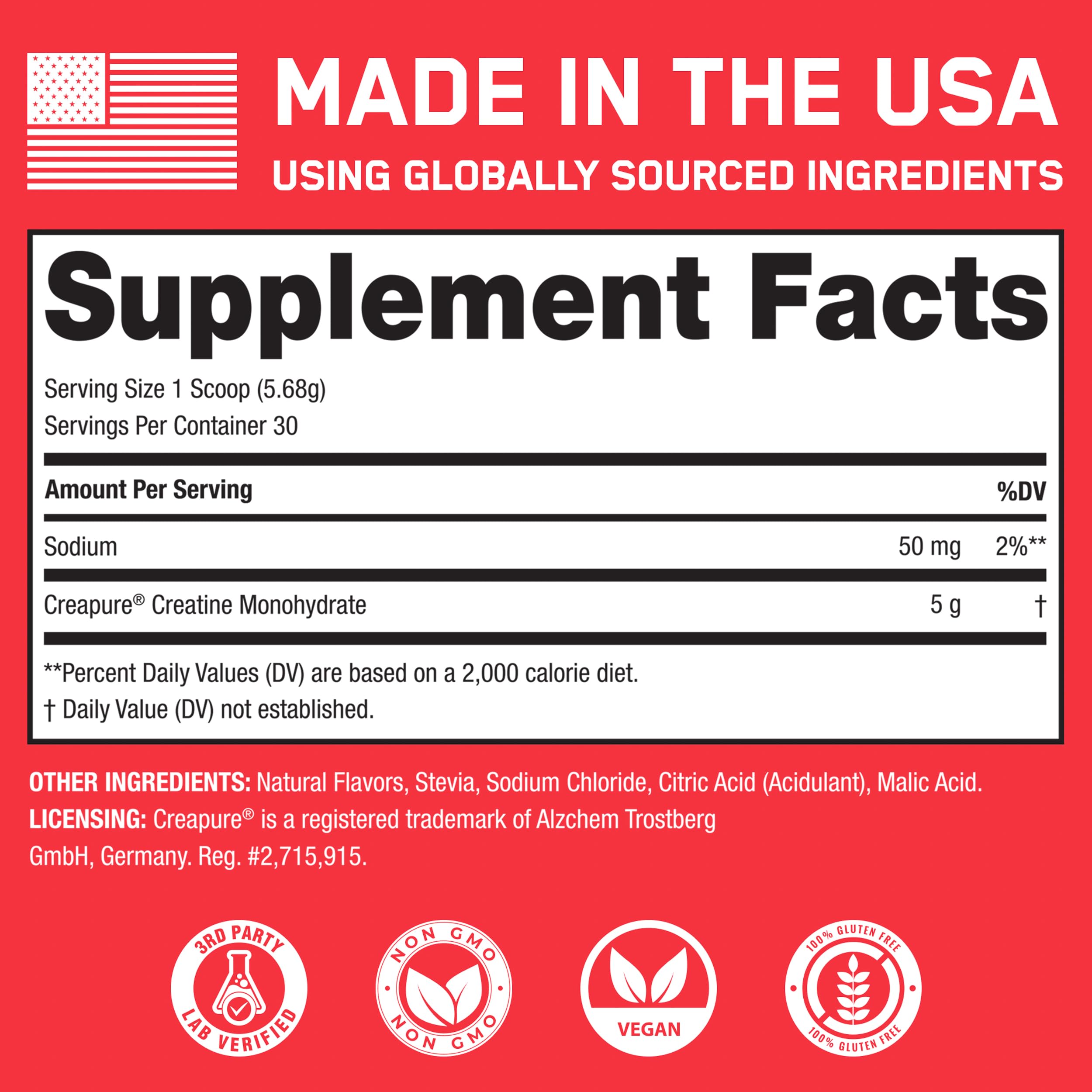 SteelFit Creatine Monohydrate Watermelon on a gym bench