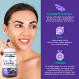 Steph's Pantry Elderberry Gummies open bottle showing gummies inside