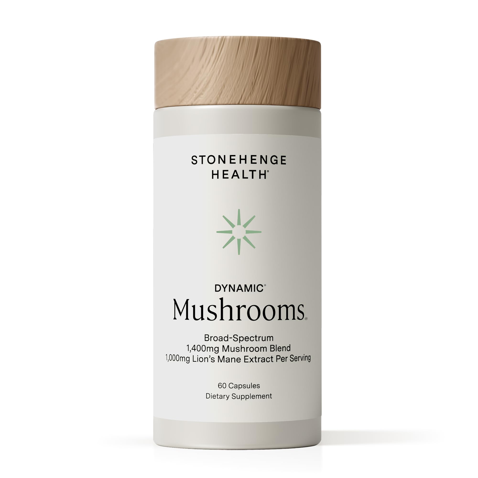 Stonehenge Health Dynamic Mushrooms supplement front view