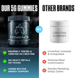 STONEPACK Creatine Gummies nutritional information label