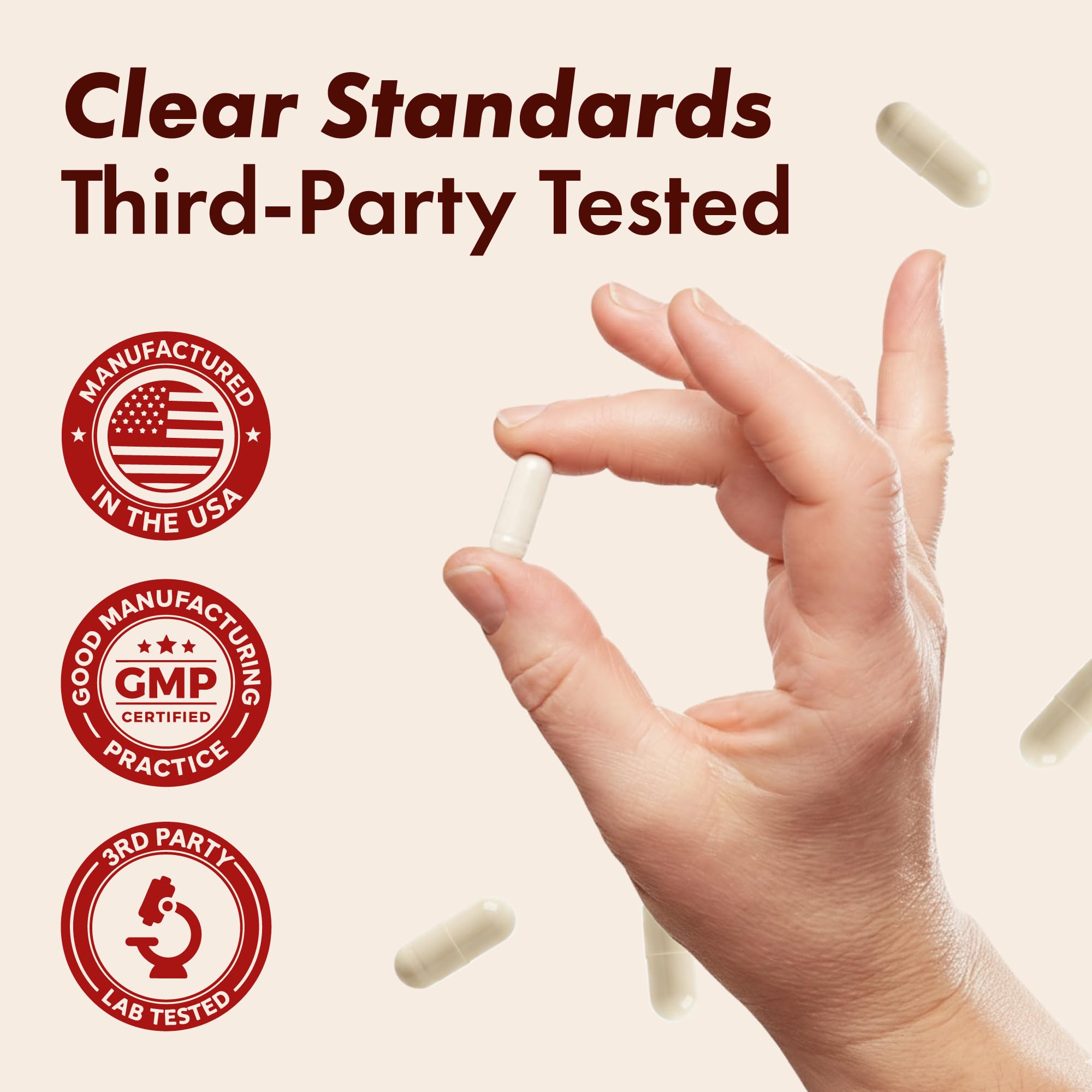 STONERA Spermidine Capsules 10mg on a wooden table