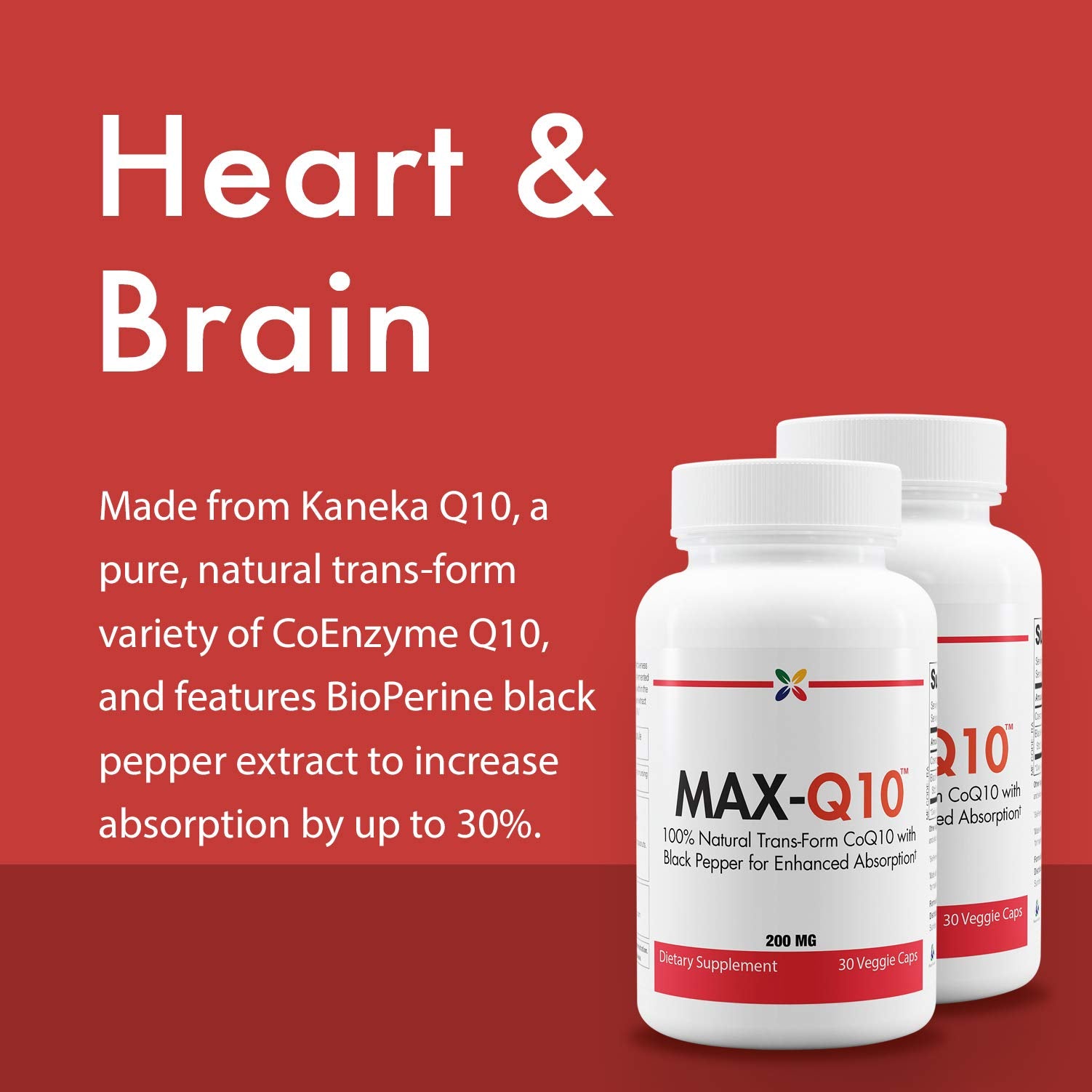 Stop Aging Now CoQ10 100mg Capsules side view