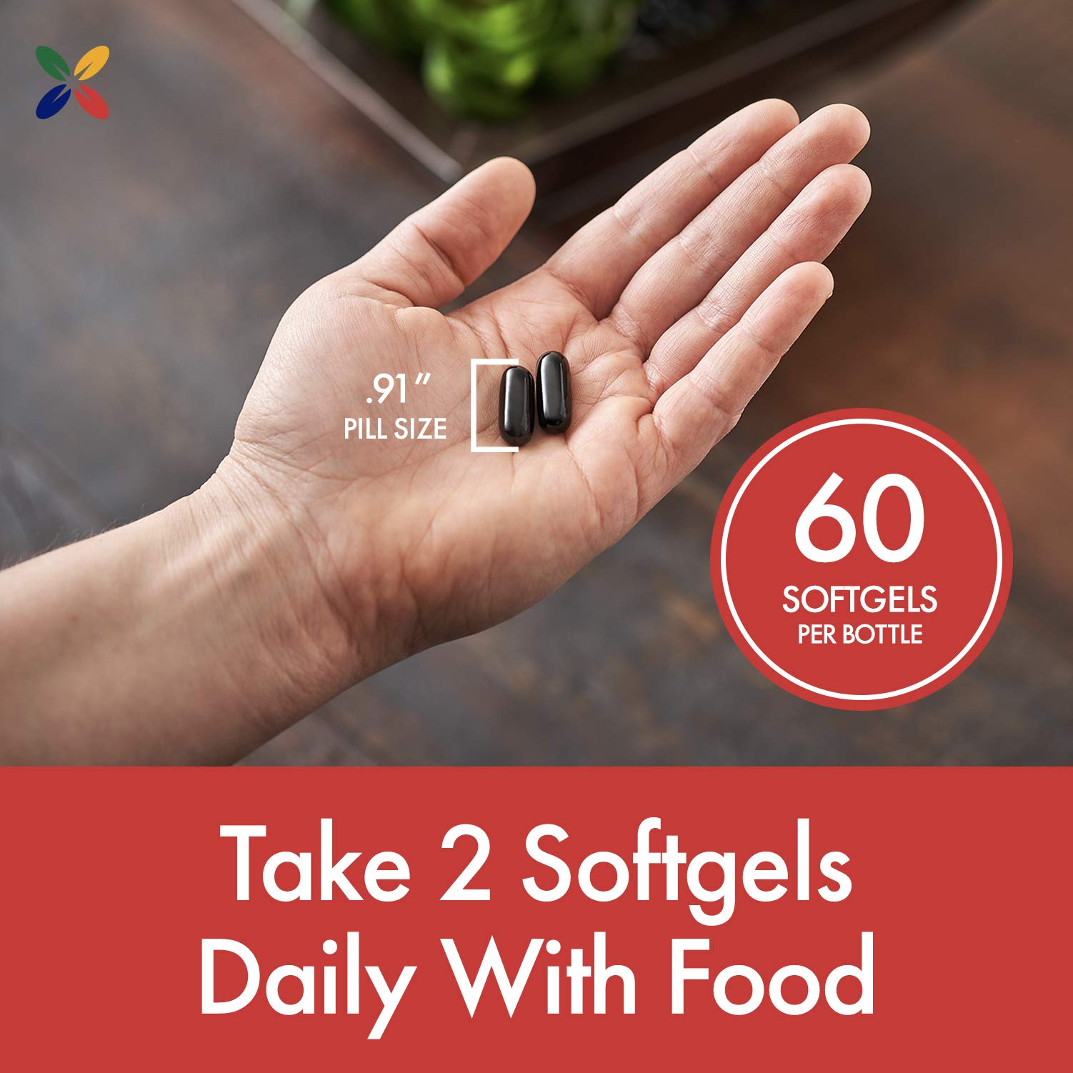 Stop Aging Now CoQ10 Supplement with a glass of water