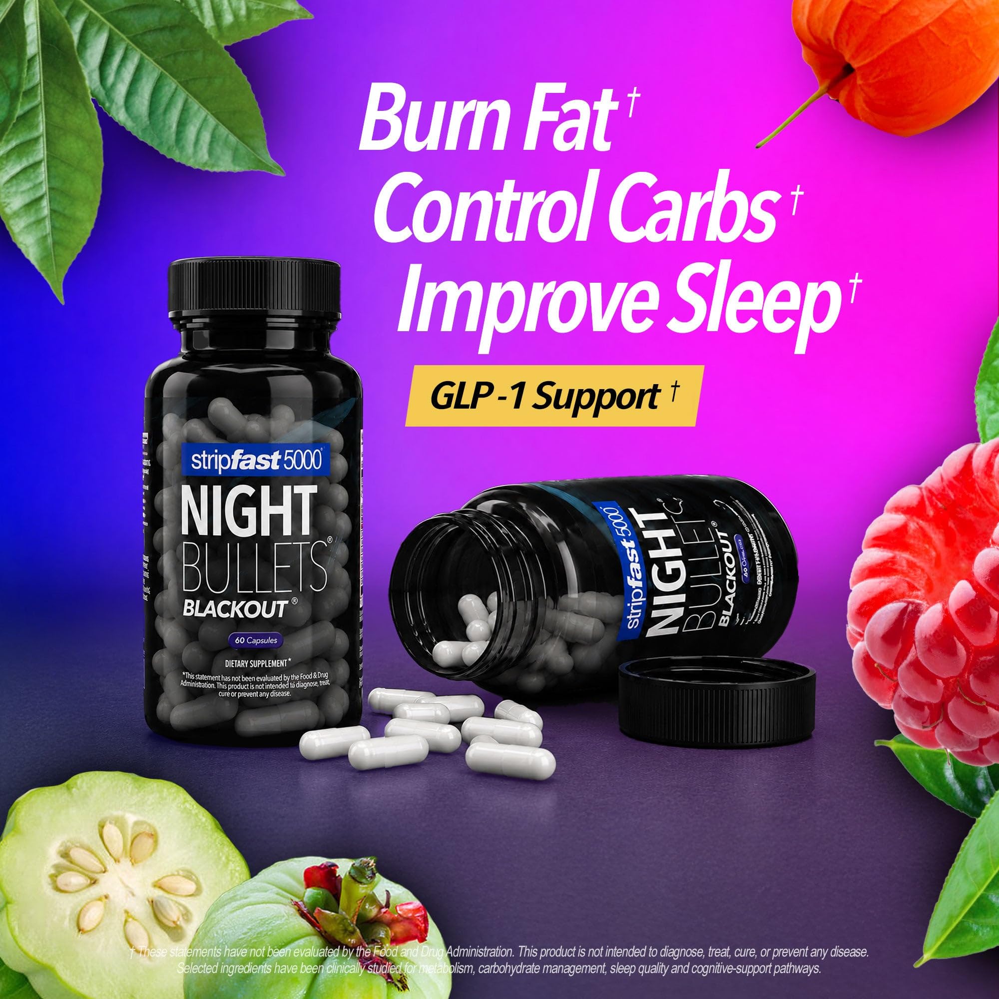 stripfast5000 Night Bullets packaging with capsules